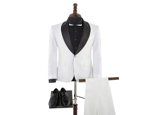 cool one button groomsmen notch lapel groom tuxedos mens wedding dress man jacket blazer prom dinner 2 piece suitjacketpantstie4881255, Black;gray